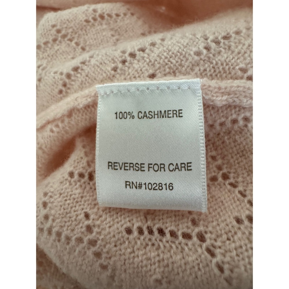 Garnet Hill Cashmere Sweater‎ Small Pink Twisted Front - Picture 7 of 10